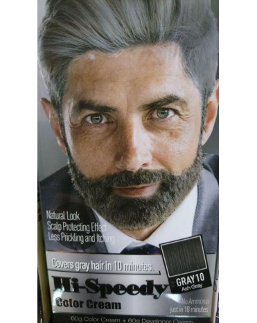 رنگ مو مردانه - hi speedy - خاکستری